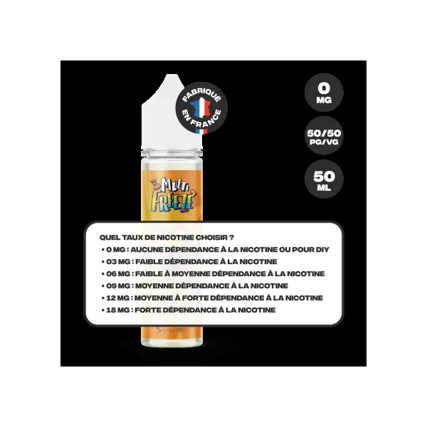 E-liquide Multi Freeze Salopiot 10ml - Orange Mangue Goyave - PG/VG 50/50